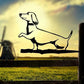 Frendorf | Metal Dog Silhouette Welpen Garten Dekoration