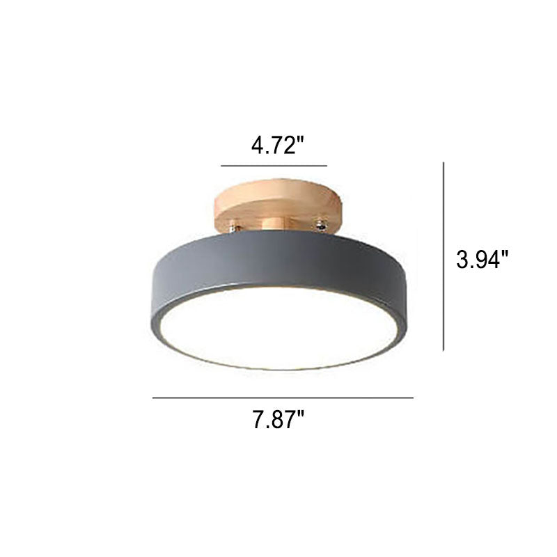 Frendorf | ScandiLight LED Deckenleuchte Rund | Nordic Design | Semi-Flush Mount | Energiesparende Zimmerleuchte