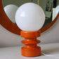 Orangefarbene Vintage Tischlampe mit 1 Lampe aus massivem Glas