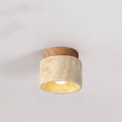 Eingebauter Lustre aus Travertin für Eingangsbereich und Treppe