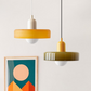 Frendorf |  Pendelleuchte aus farbigem Glas | Elegante Hängeleuchte im Bauhaus-Stil | Designlampe für Wohnzimmer & Esszimmer