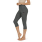 Frendorf | Damen Capri Baumwollhosen Leggings mit Taschen