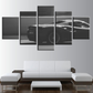 Pieces - Blurry - Schwarz & Weiß Ca5 r - Leinwand Wandkunst Malerei