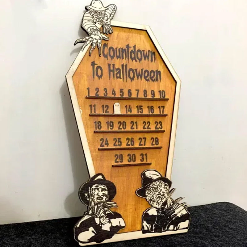 Frendorf | Holz Adventskalender Countdown zu Halloween/Weihnachten