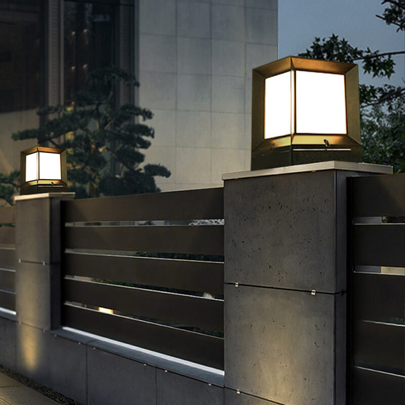Frendorf | LumeEdge LED Solarleuchte | Quadratisches Design | Wasserdicht | Außenbeleuchtung für Rasen & Zaun | Verschiedene Größen