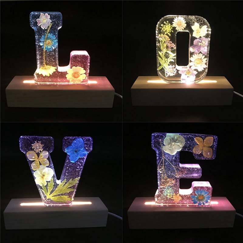 Frendorf | Nachtlicht aus Kunstharz mit Blumenmuster