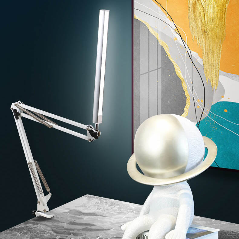 LED Klappbarer Langer Arm Clip Augen Schutz USB Lese Tischlampe
