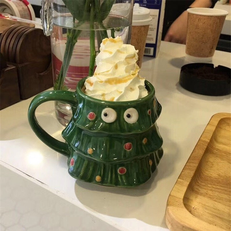 Frendorf | Kreative Big Eyes Weihnachtsbaum Tasse