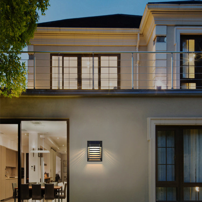 Frendorf | SolarVista LED Wandleuchte | Trapezdesign | Wasserdicht | Solar Außenbeleuchtung | Energieeffizient