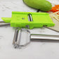 Frendorf | 2-in-1 Gemüseschneider & -slicer, Multi-Doppelmesser-Schäler