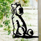 Frendorf | Metal Dog Silhouette Welpen Garten Dekoration