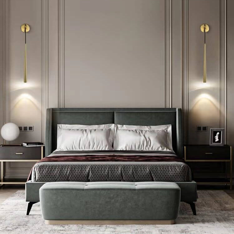 Frendorf | LustraLine Wandleuchte | Minimalistisches Luxusdesign | Goldene Lichtleiste | 1-Licht LED Wandlampe für modernes Ambiente