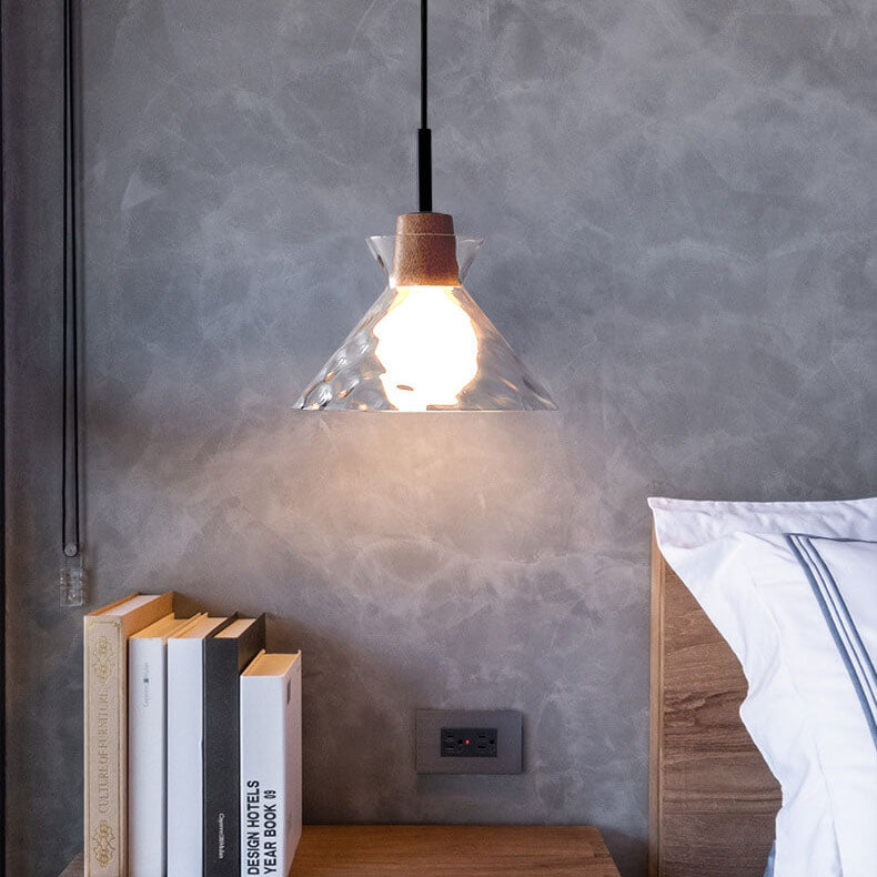 Frendorf | LumaCrystal Nordic Pendelleuchte | Klar geriffeltes Glas | 1-Licht | Skandinavisches Design | Deko für Zuhause
