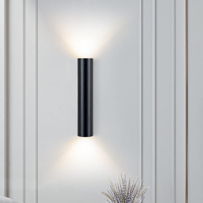 Frendorf | LightVibe Aluminium Wandleuchte Zylinder | 2-flammig | Modernes Design | Innen & Außen