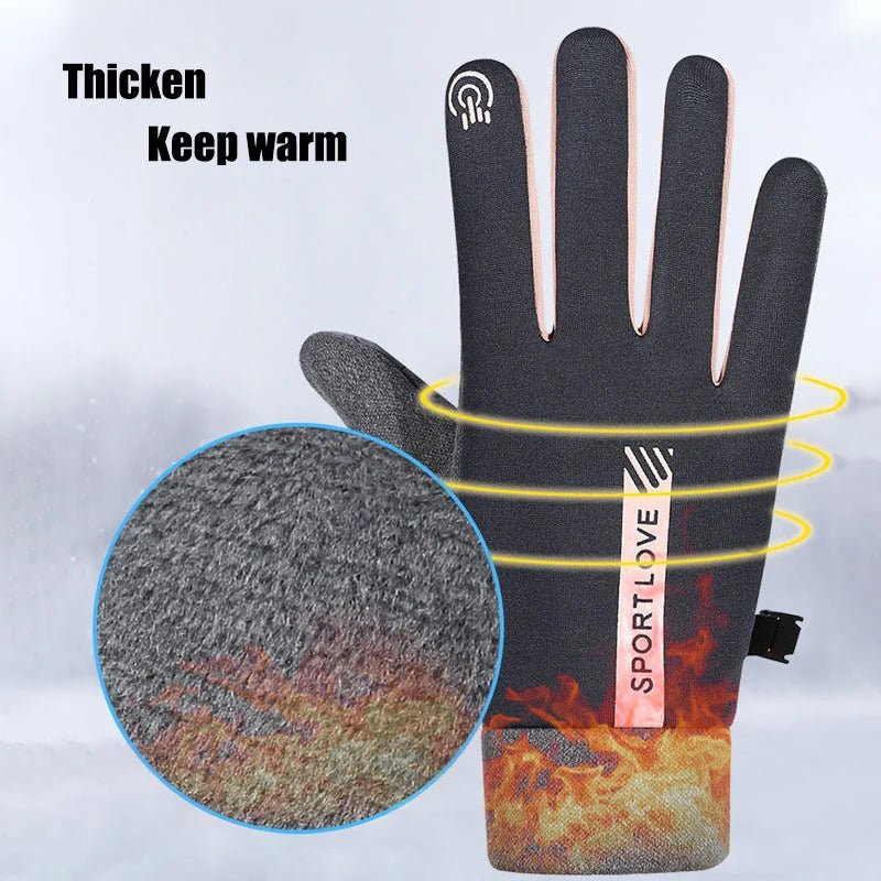Wasserdichter, rutschfester und kältebeständiger Finger-Touchscreen-Handschuh