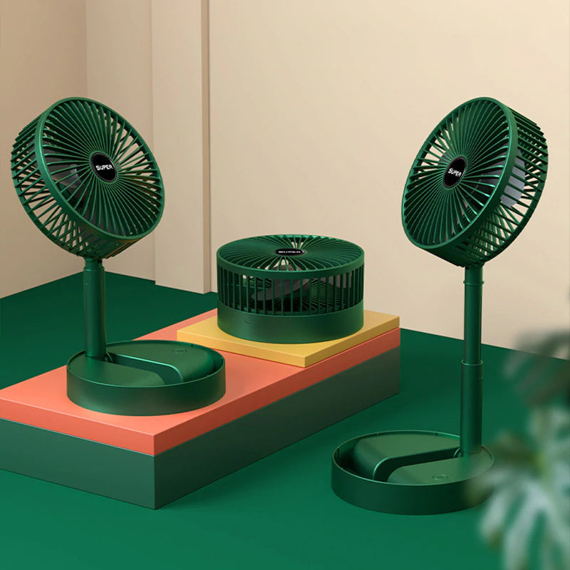 Frendorf | AirBuddy Tragbarer Mini Ventilator | Handheld & Faltbar | Wiederaufladbar | Perfekt für Reisen & Zuhause