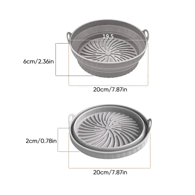 Frendorf | Air Fryer Silikon Grillpfanne Wiederverwendbare Backform