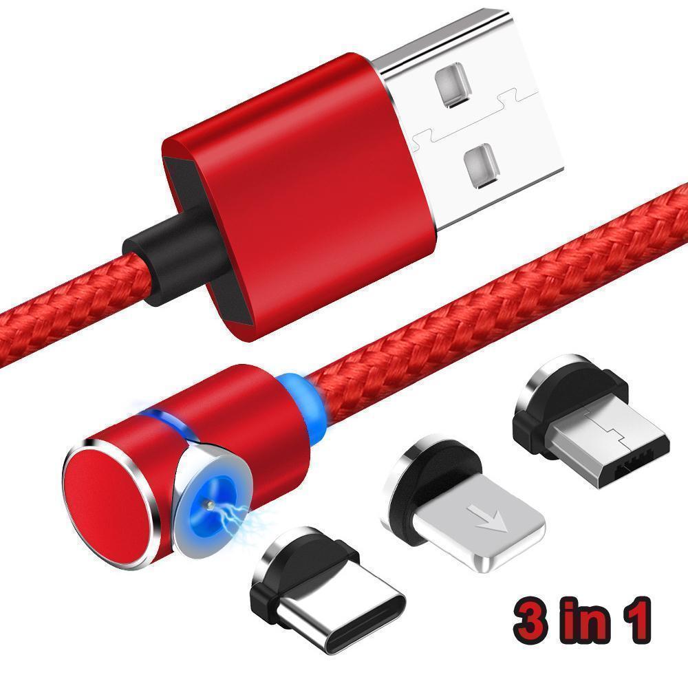 Frendorf | Bequee 3 in 1 magnetisches Ladekabel für Lightning, Micro und Type C, 2m