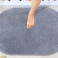 Feblilac Halbrund Solid Gold Gepolsterte Badematte, Mehrere Größen Weiches Plüsch Wasser-Absorbierend, Rutschfeste Toilettamatte, Weicher Dicke Badezimmerteppich, Reine Badezimmermatten, Einfache Beste Baderugs, Heiße Duschmatte Rutschfest, Toilettenmatte