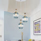 Frendorf | AuroSphere Gradient Glas Pendelleuchte | 1/3 Lichter | Insellicht | Modernes Design für Esszimmer & Küche
