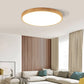 Frendorf | WoodGlow Runde LED Deckenleuchte | Ultra-Dünn | Massivholz | Skandinavisches Design für Wohnräume