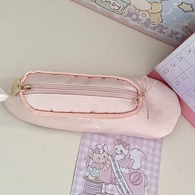 Frendorf | Personalisierte pinke Ballettschuh-Stil Make-up-Tasche