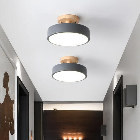 Frendorf | ScandiLight LED Deckenleuchte Rund | Nordic Design | Semi-Flush Mount | Energiesparende Zimmerleuchte