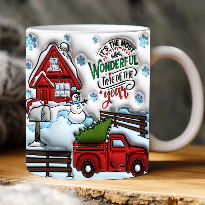 Frendorf | 3D Weihnachts-Gingerman Keramik Kaffeetasse