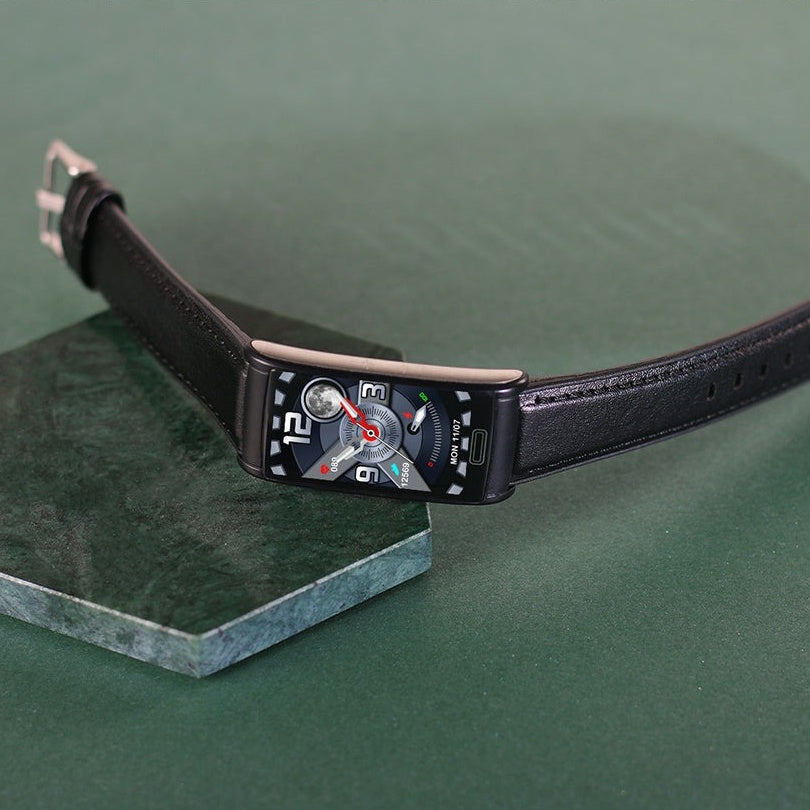 Frendorf | Smart Armband 3-Kanal-EKG Blutdruck Blutsauerstoff Blutzucker Schlaferkennung