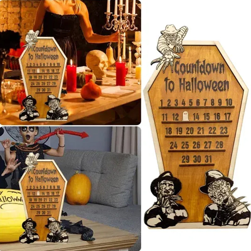 Frendorf | Holz Adventskalender Countdown zu Halloween/Weihnachten