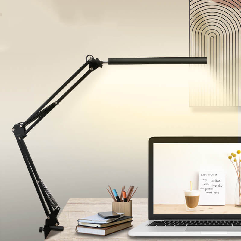 LED Klappbarer Langer Arm Clip Augen Schutz USB Lese Tischlampe