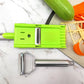 Frendorf | 2-in-1 Gemüseschneider & -slicer, Multi-Doppelmesser-Schäler
