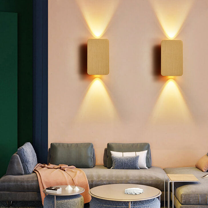 Frendorf | ZenLuxe Nordic Design LED Wandleuchte | Modernes Aluminium | Flaches Panel | Energiesparend | Dekolampe für Wohnzimmer &amp; Büro
