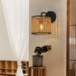 Frendorf | Ravelle Rattan Wandlampe | Modernes Webdesign | Trommelform | Stimmungsvolle Beleuchtung für Zuhause