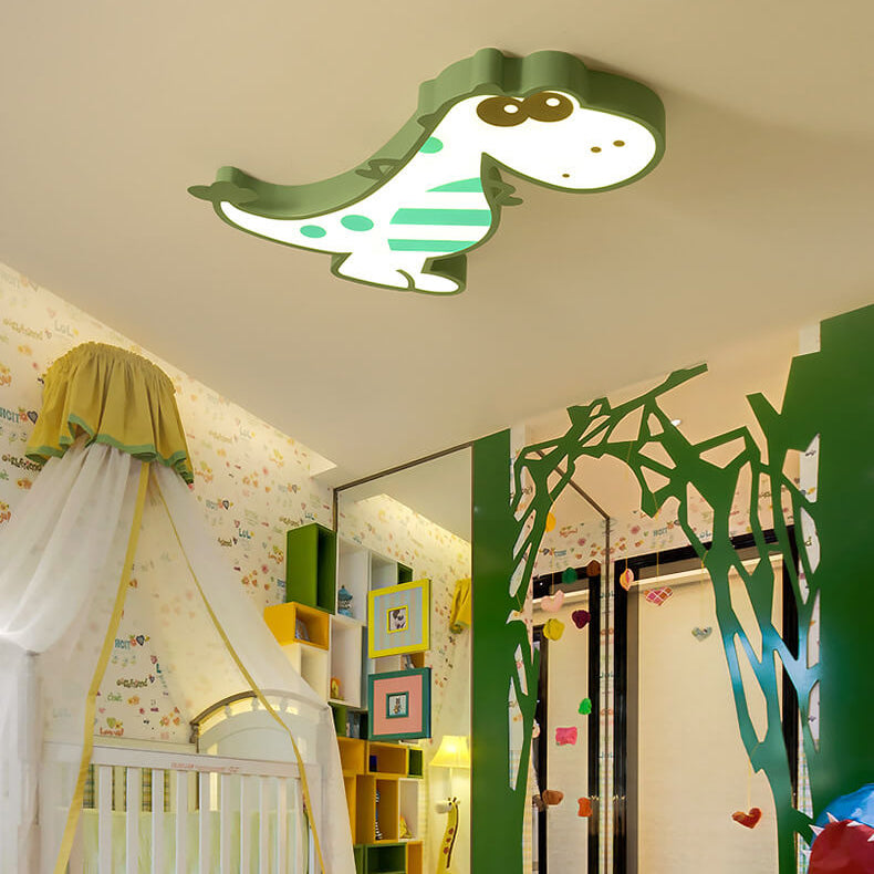 Frendorf | DinoBright LED Deckenleuchte | Kreatives Dinosaurier-Design | Kinderzimmerlampe | Warm- & Weißlicht | Dimmbar