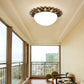 Frendorf | SolaraBowl Deckenleuchte | Vintage Glasschirm im Sonnen-Design | 1/3-Licht Flush-Mount Lampe | Elegante Beleuchtung