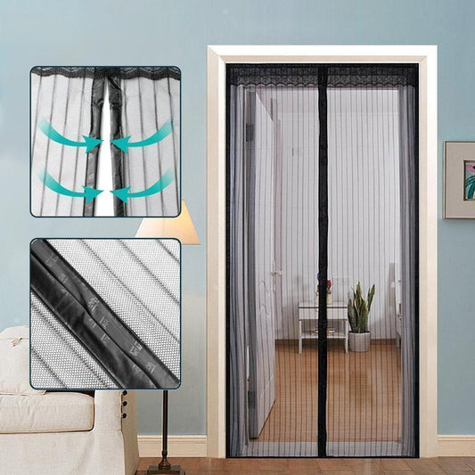 Magnetische Fliegengittertür mit Klettverschluss