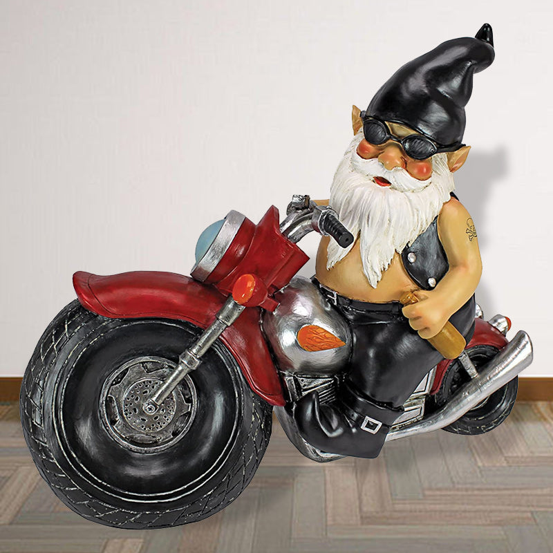 Frendorf | Die Biker Gnom Statue Mini Garten Dekoration