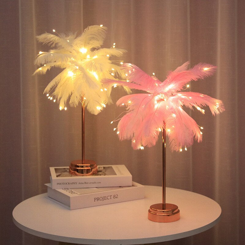 Kreative Baum feder tischlampe