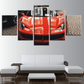 5-teiliges Front Close-Up Rotes klassisches Auto - Canvas Wandkunst Malerei