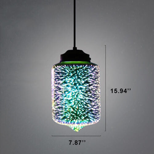 Frendorf | CelestaFlare Kreative 3D-Feuerwerk-Pendelleuchte | Glasdesign | Modernes Stimmungslicht | Dekorative Hängelampe für Zuhause