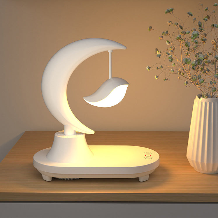 Frendorf | LunaSound Bluetooth Lautsprecher & Nachttischlampe | Kabellos | Moon-Shaped LED Tischlampe | Stilvolle Deko für Zuhause
