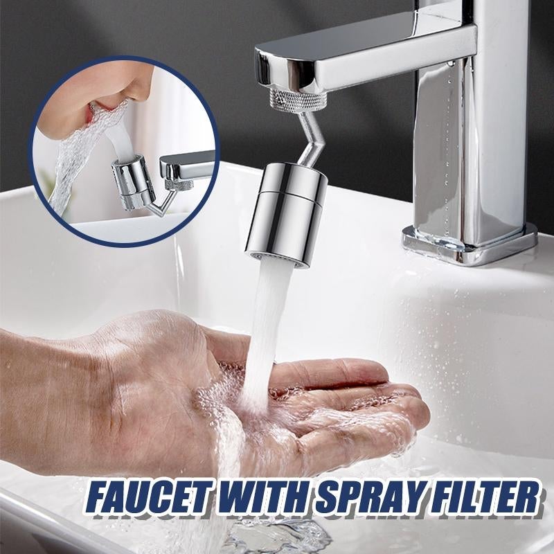 Frendorf | 720° drehbarer universeller Spritzfilter Wasserhahn mit 4-Schicht
