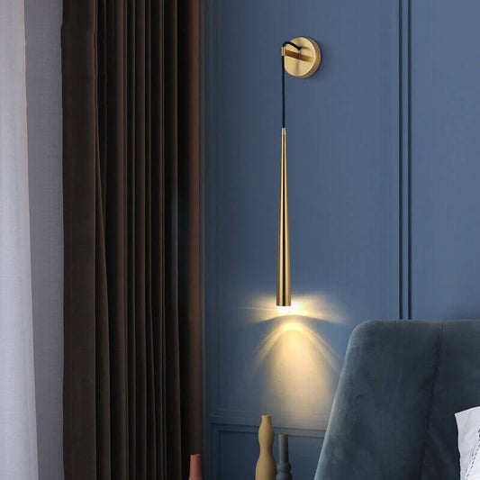 Frendorf | LustraLine Wandleuchte | Minimalistisches Luxusdesign | Goldene Lichtleiste | 1-Licht LED Wandlampe für modernes Ambiente