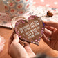 Frendorf | Holzherz-Plakette Geschenk Exquisite Liebe Herz Handwerkskunst