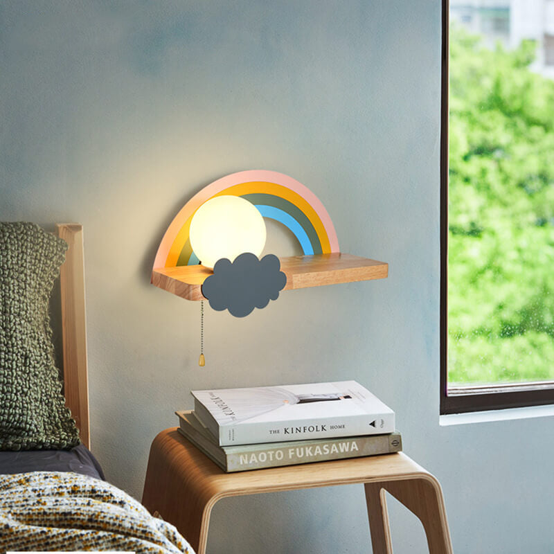 Nordic Cartoon Rainbow 1-Licht Wandlampe