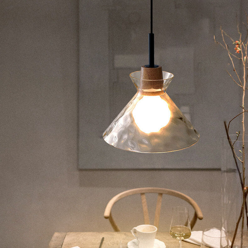 Frendorf | LumaCrystal Nordic Pendelleuchte | Klar geriffeltes Glas | 1-Licht | Skandinavisches Design | Deko für Zuhause