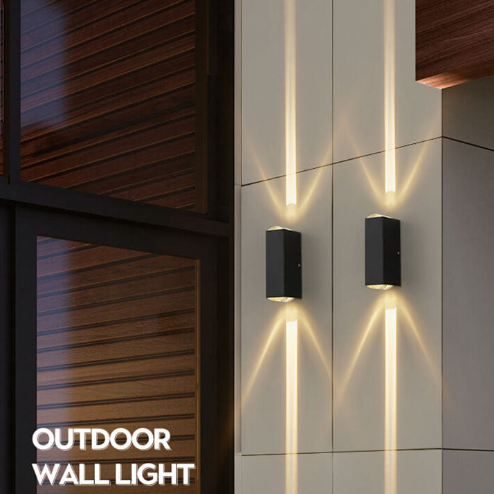 Frendorf | AquaLuxe LED Außenwandleuchte | Wasserdicht & Modernes Design | Rechteckige Außenlampe für Haus & Garten