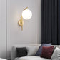 Frendorf | GlobeArc Nordic LED Wandleuchte | Glas-Kugel | 1-flammig | Modernes Design | Deko für Zuhause