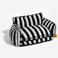 Bettdecke - Trendy gestreifte Kunstlammwolle doppellagiges Hunde- und Katzensofa-Bett